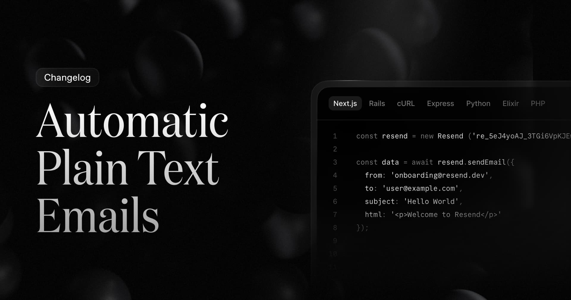 Automatic Plain Text Emails